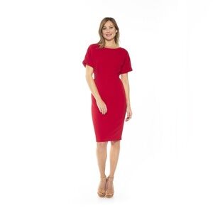 Alexia Admor Vibrant Red Midi Dress